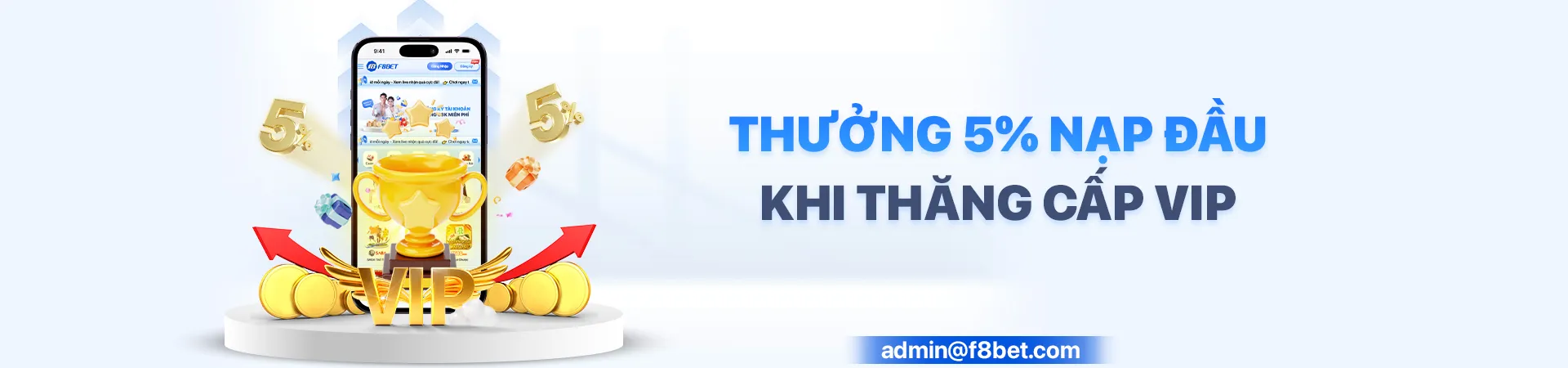 ưu đãi 5% nạp đầu với tài khoản vip